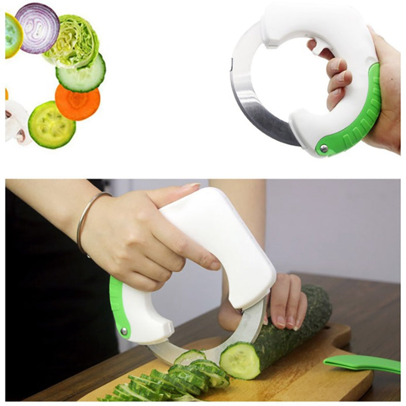 Rolling Knife Circular Kitchen Cutter with Hanging Hook